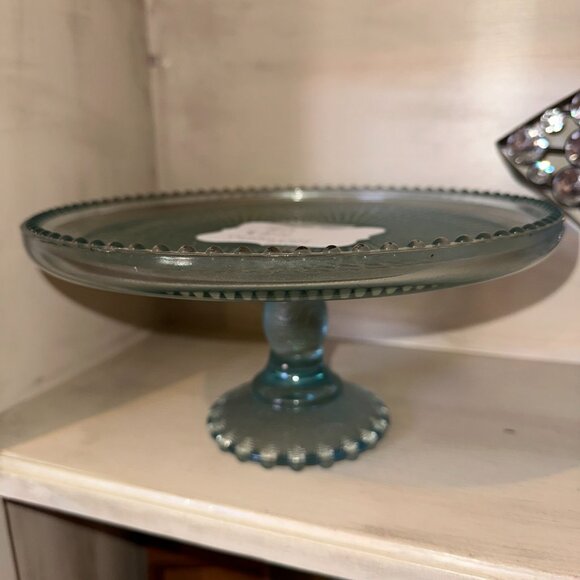 Vintage Crystal Cake Plate - Picture 3 of 3